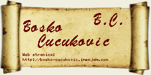 Boško Čučuković vizit kartica